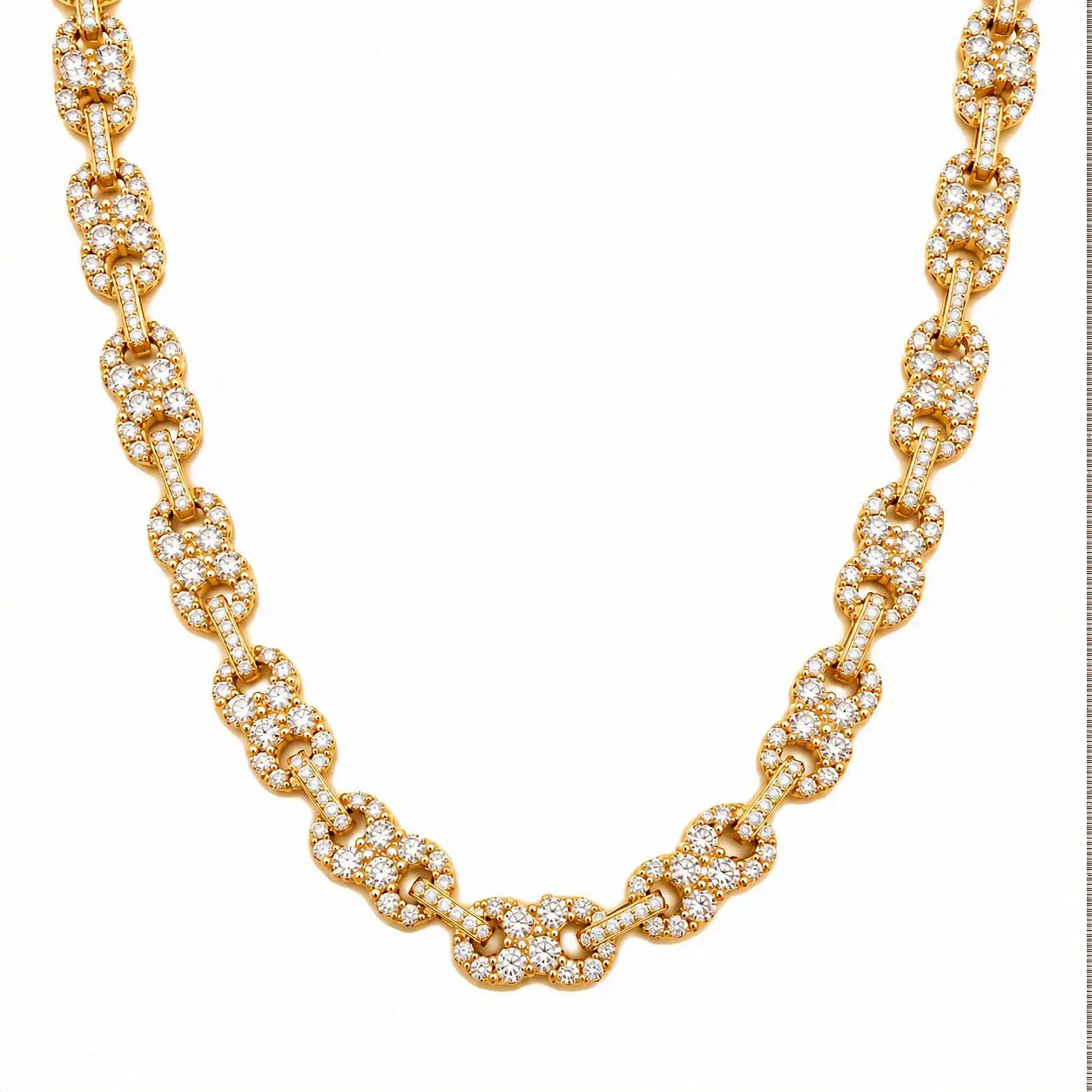 GELATI BESPOKE INFINITY LINK DIAMOND NECKLACE | FL-IF Moissanite | 925 Sterling Silver | 18K Vermeil Gold