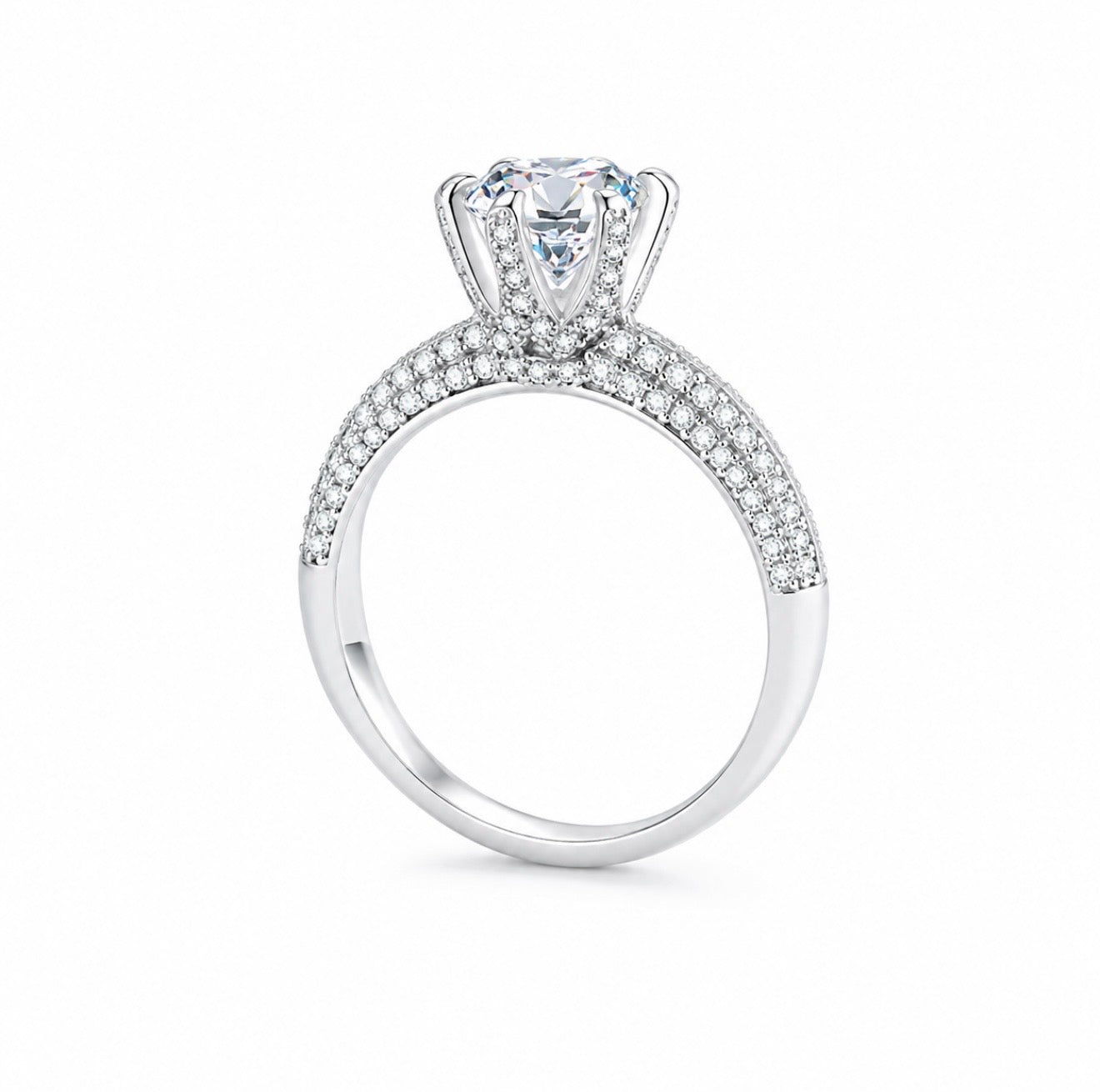 GELATI’S PROMISE DIAMOND RING IN SOLID 925 SILVER & 18 VERMEIL GOLD INSERTS