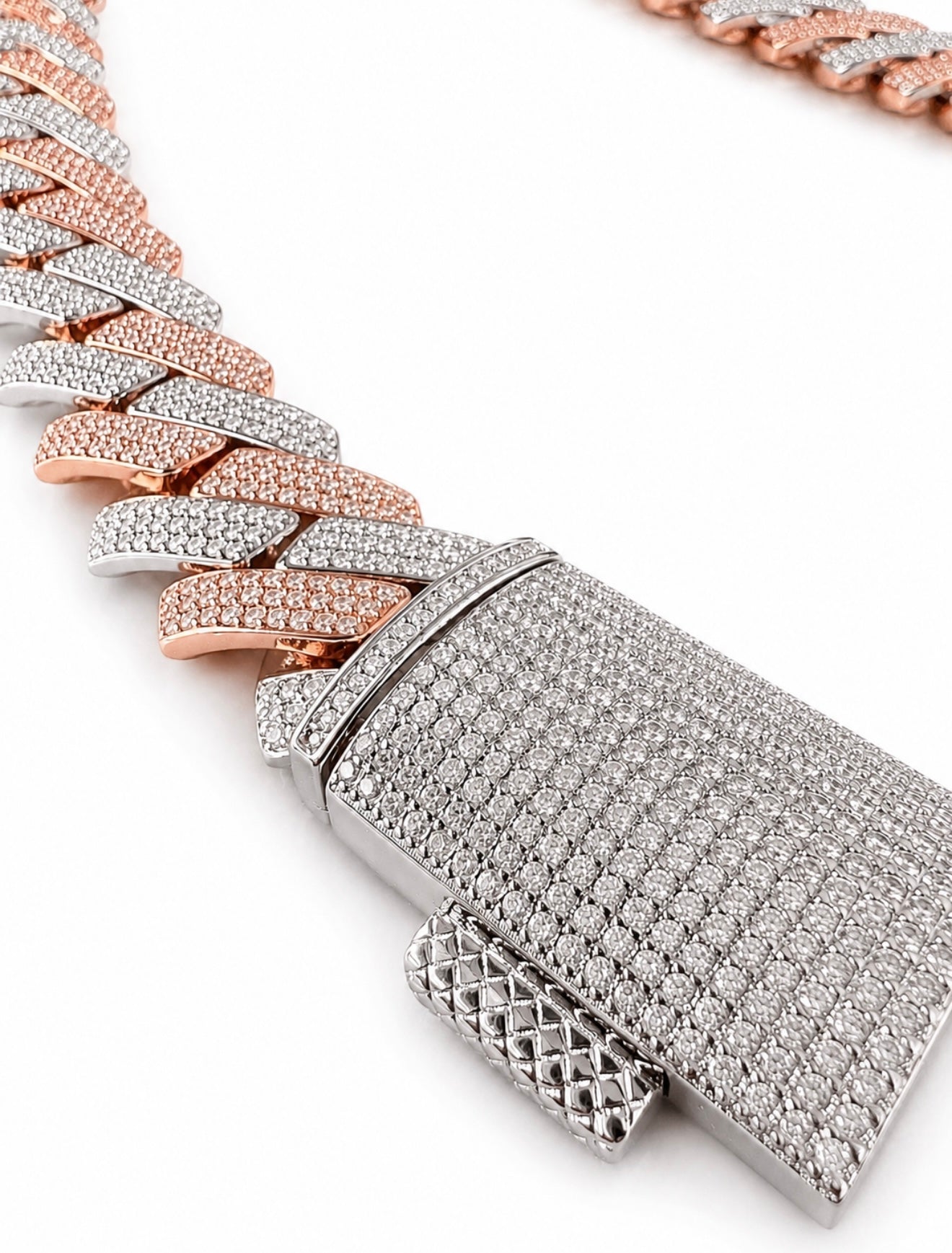 COLOSSUS TWO TONE CUBAN NECKLACE – HCD Diamonds, STEEL & 18K VERMEIL