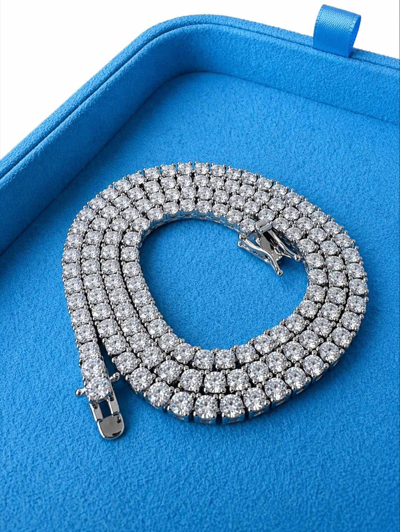 ANTURI TENNIS NECKLACE – 15CTW VVS1 MOISSANITE DIAMONDS 925 ITALIAN SILVER & 18K VERMEIL GOLD