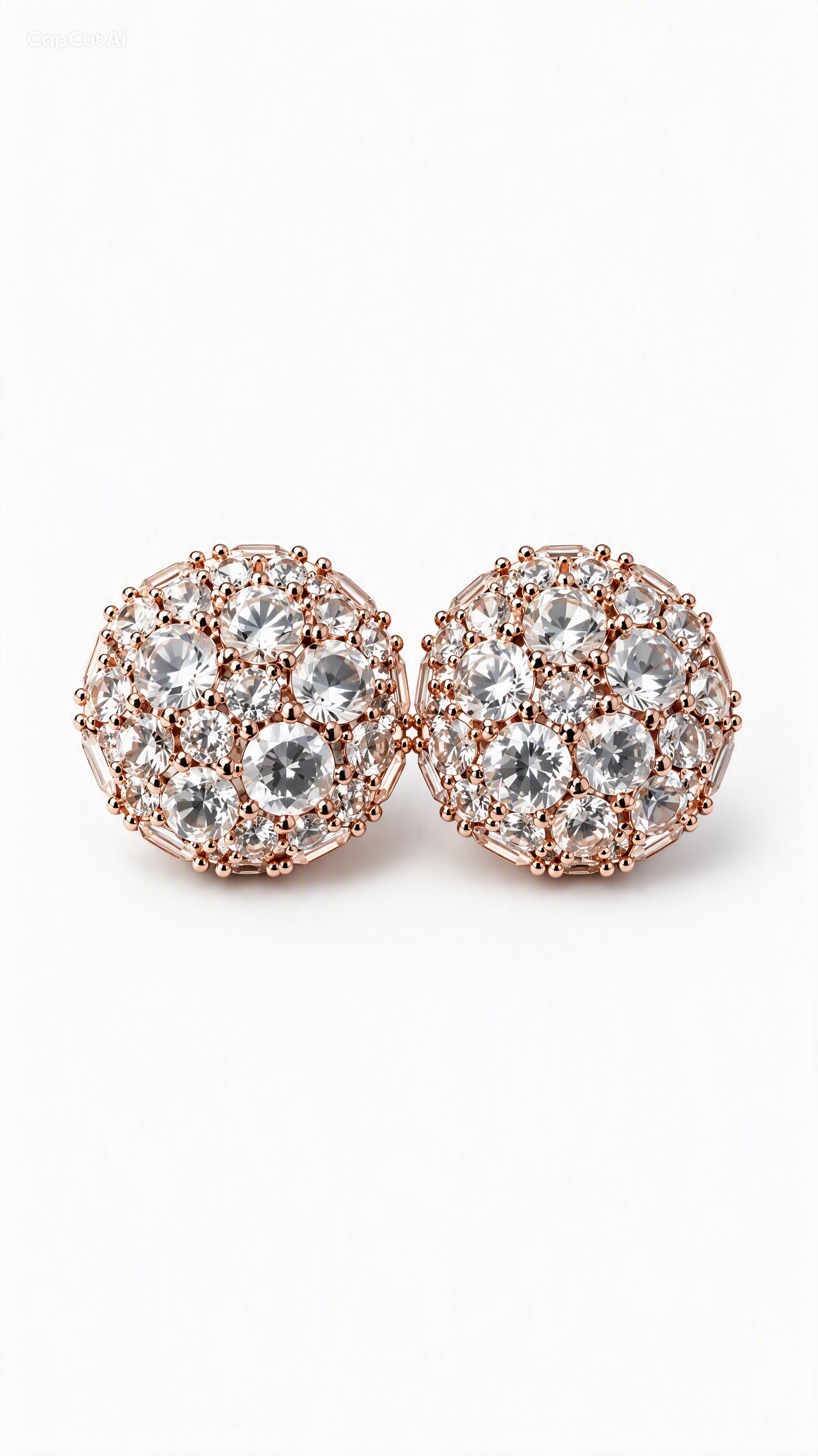 GELATI LIMITED | V2 BAGUETTE SPIKED DIAMONDS METEORIC EARRINGS |FL-IF LAB MOISSANITE | 925 Silver | 18K Vermeil