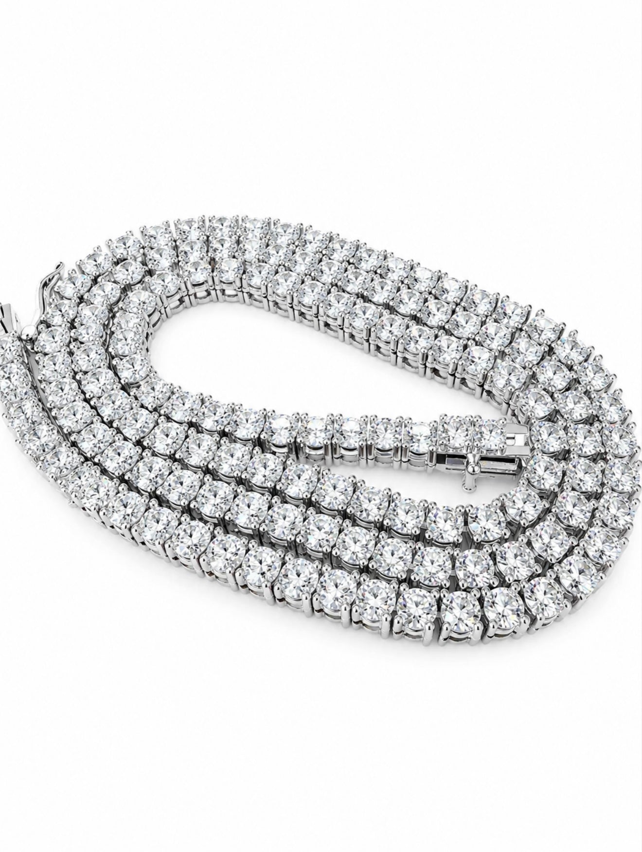 ANTURI TENNIS NECKLACE – 15CTW VVS1 MOISSANITE DIAMONDS 925 ITALIAN SILVER & 18K VERMEIL GOLD