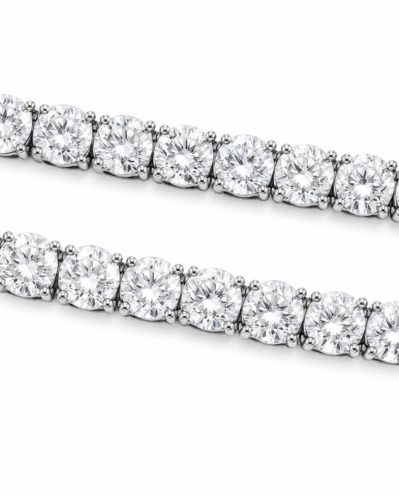 NOCTURNO|HCD Diamond TENNIS NECKLACE – STEEL & 18K VERMEIL