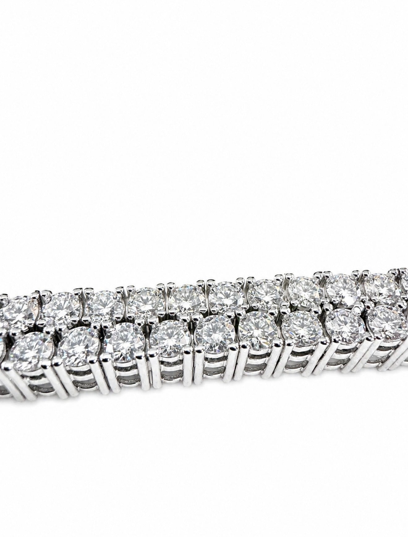 GELATI’S BESPOKE IGI CERTIFIED VS1 3EX DIAMOND 8 CTW TENNIS BRACELET IN 14K VERMEIL GOLD & 925 STERLING SILVER 3,5MM