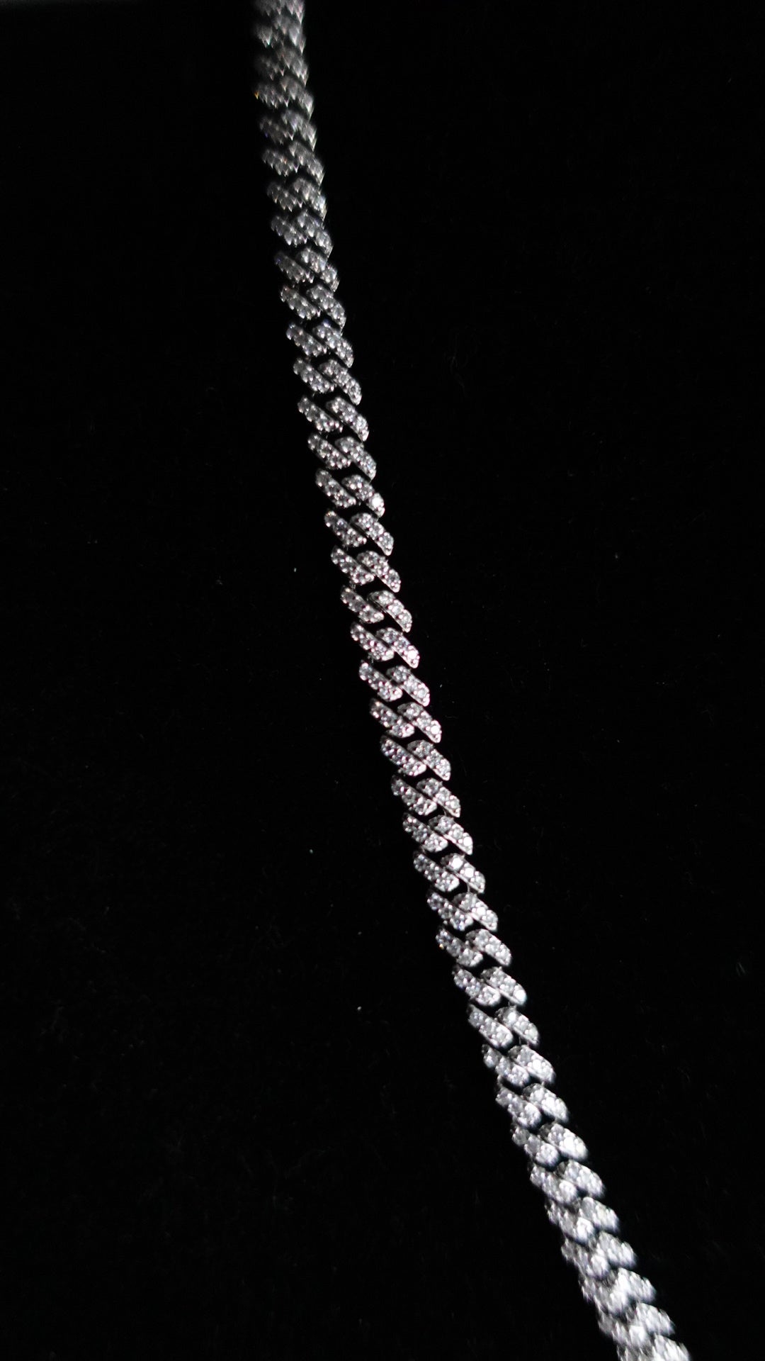 Gelati's Bespoke 7MM Miami Prongue FL-IF 20CT Lab Moissanite Diamond Cuban Chain In Solid 925 Sterling Silver & 18k Vermeil Gold