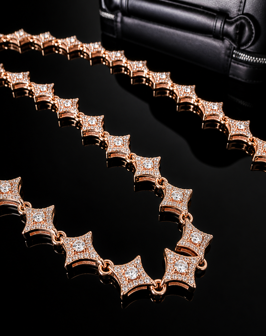 Prey on the Weak Necklace – 15CTW DVVS1 Moissanite, 925 Silver & 18K Vermeil