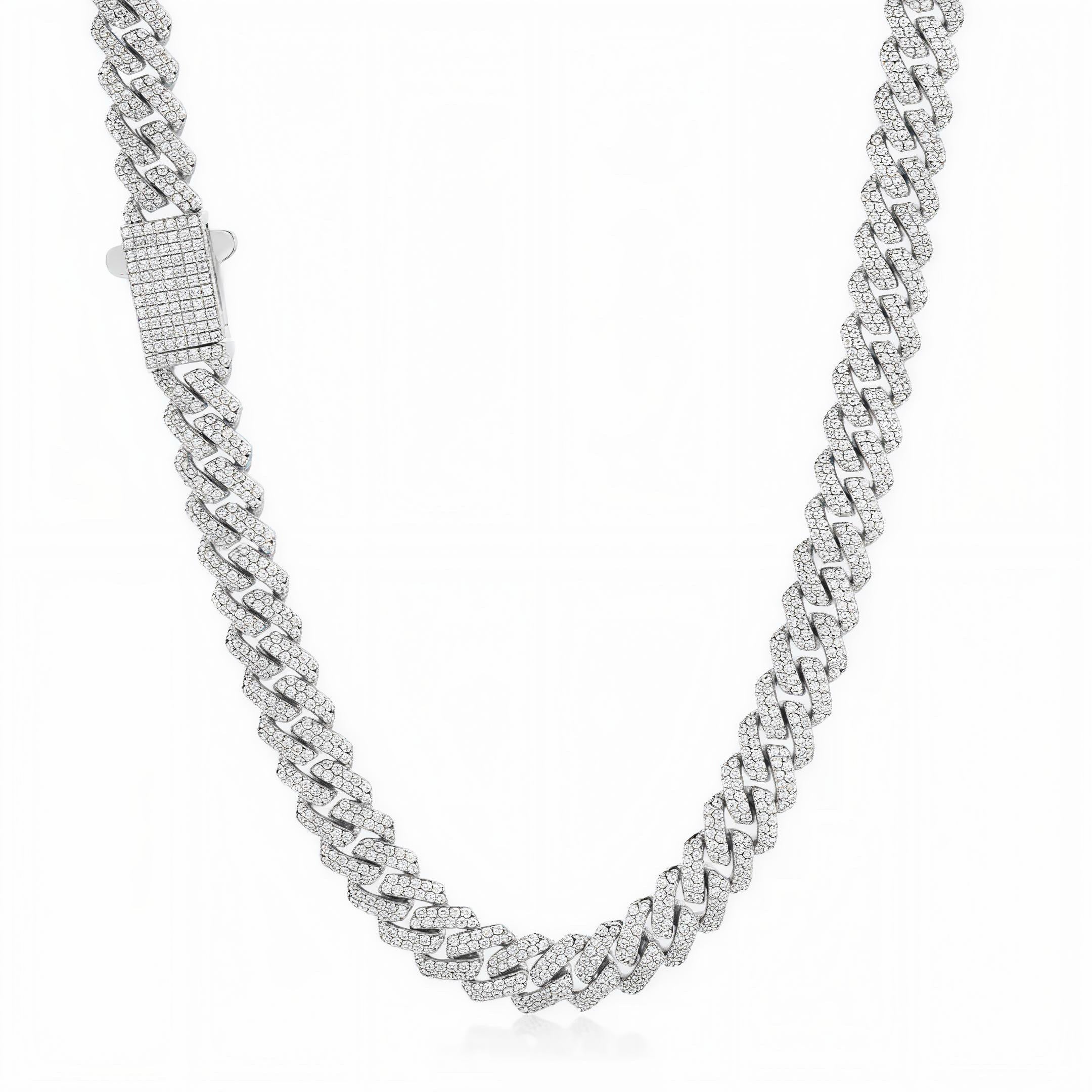 GELATI GLACIAL Miami Link Cuban Necklace – HCD/DVVS1 Moissanite| Steel |18K Vermeil