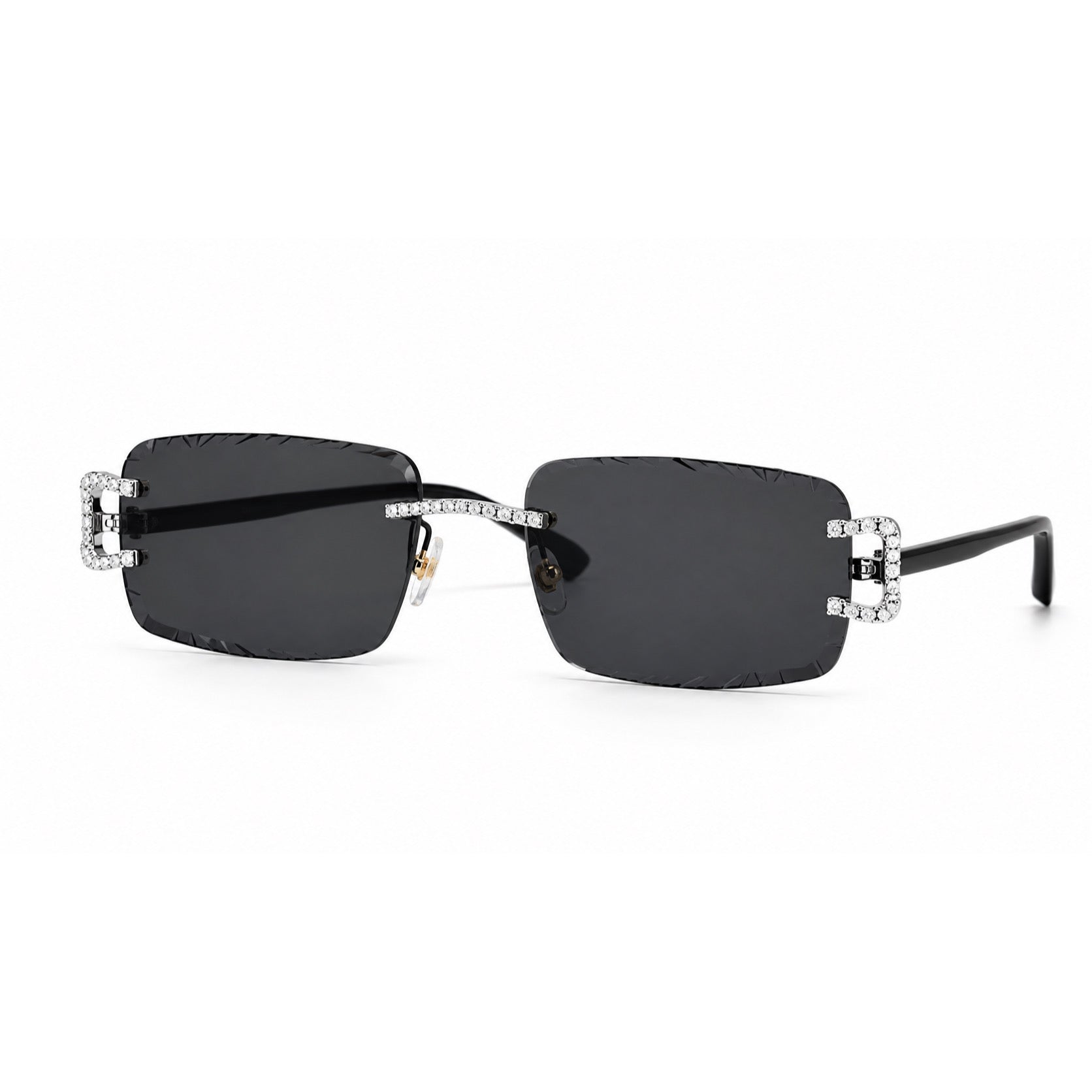 Gelati Diamond Rimless Eyewear – FL-IF D-Color Moissanite, 925 Silver & 18K Vermeil