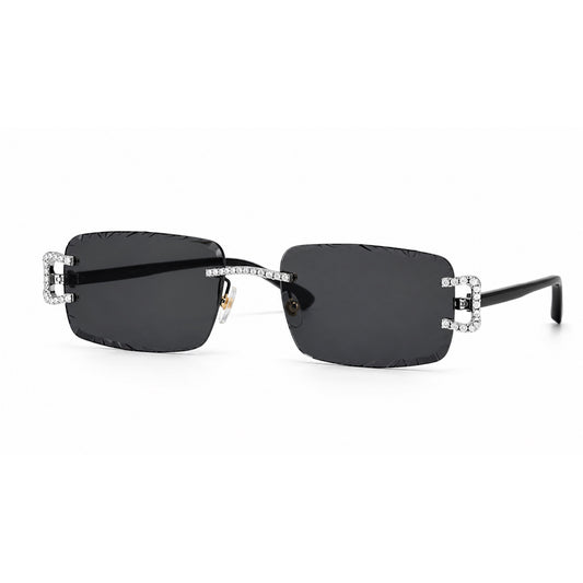 Gelati Diamond Rimless Eyewear – FL-IF D-Color Moissanite, 925 Silver & 18K Vermeil