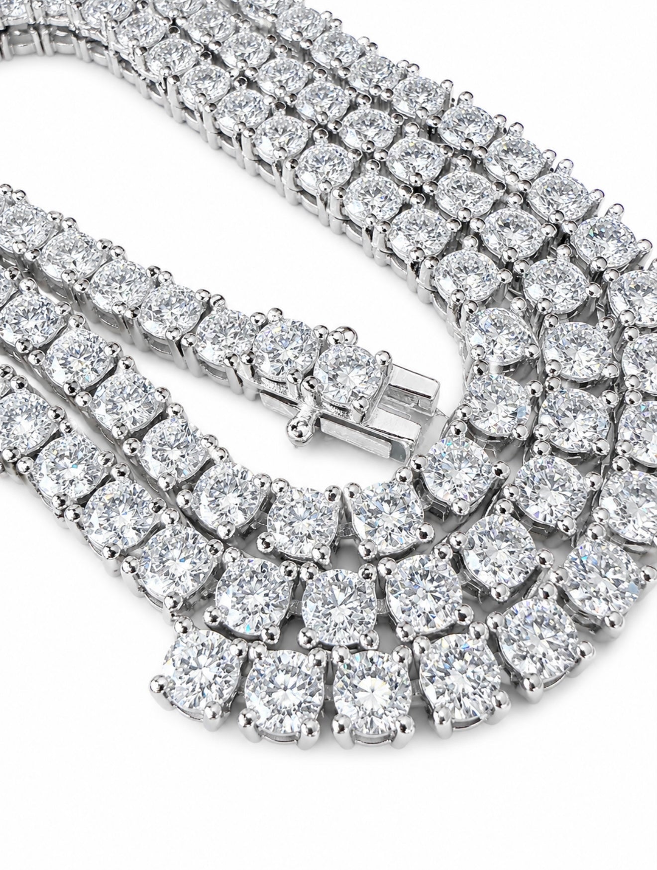 NOCTURNO|HCD Diamond TENNIS NECKLACE – STEEL & 18K VERMEIL