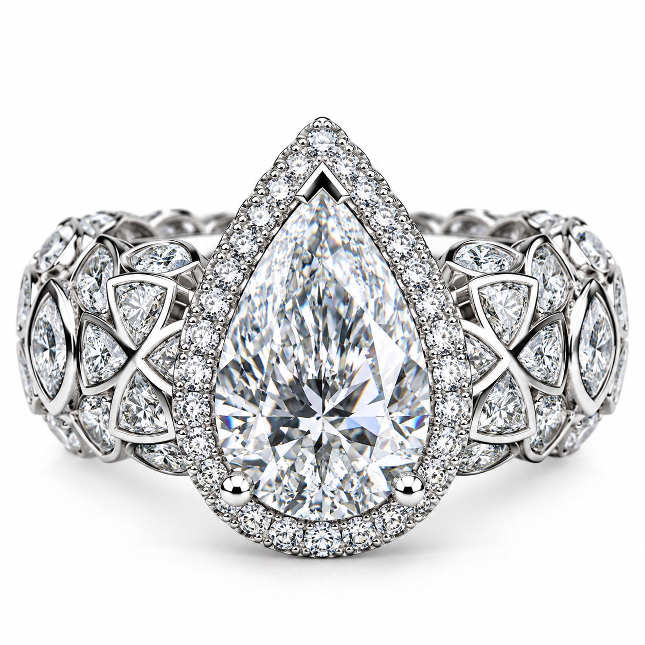 GELATI REDEMPTION RING | FL-IF MOISSANITE | VVS1 LAB-GROWN DIAMOND | 925 STERLING SILVER | 18K VERMEIL GOLD