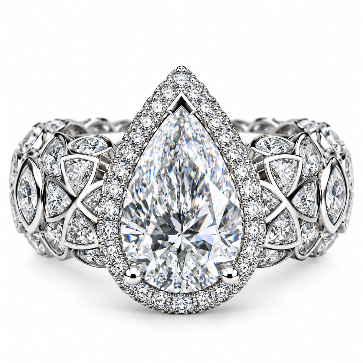 GELATI REDEMPTION RING | FL-IF MOISSANITE | VVS1 LAB-GROWN DIAMOND | 925 STERLING SILVER | 18K VERMEIL GOLD