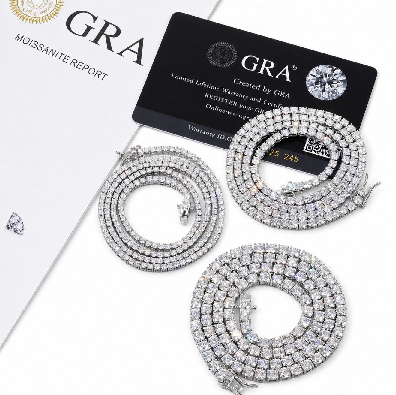 ANTURI TENNIS NECKLACE – 15CTW VVS1 MOISSANITE DIAMONDS 925 ITALIAN SILVER & 18K VERMEIL GOLD