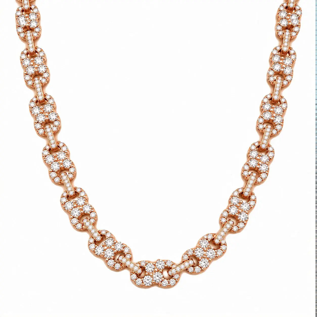 GELATI BESPOKE INFINITY LINK DIAMOND NECKLACE | FL-IF Moissanite | 925 Sterling Silver | 18K Vermeil Gold