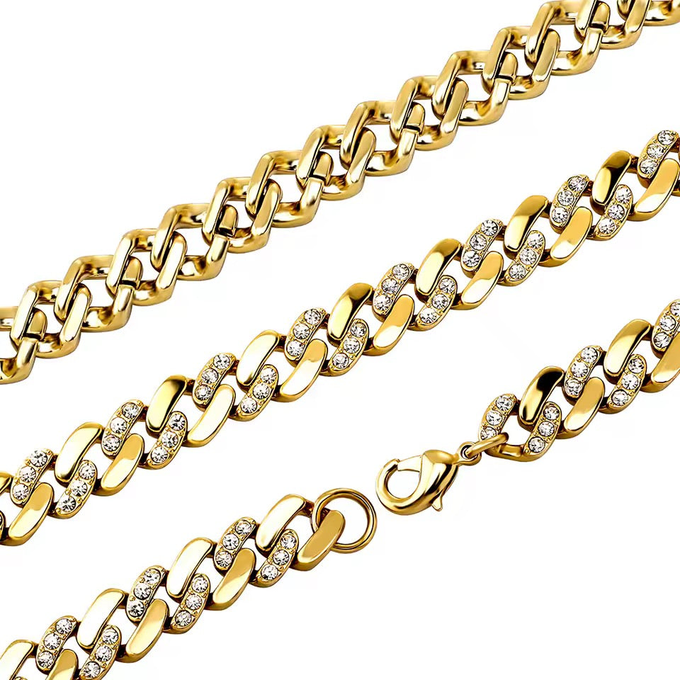 GELATI HCD DIAMOND TWO TONE PLAIN BRACELET IN SOLID TITANIUM | 18K VERMEIL