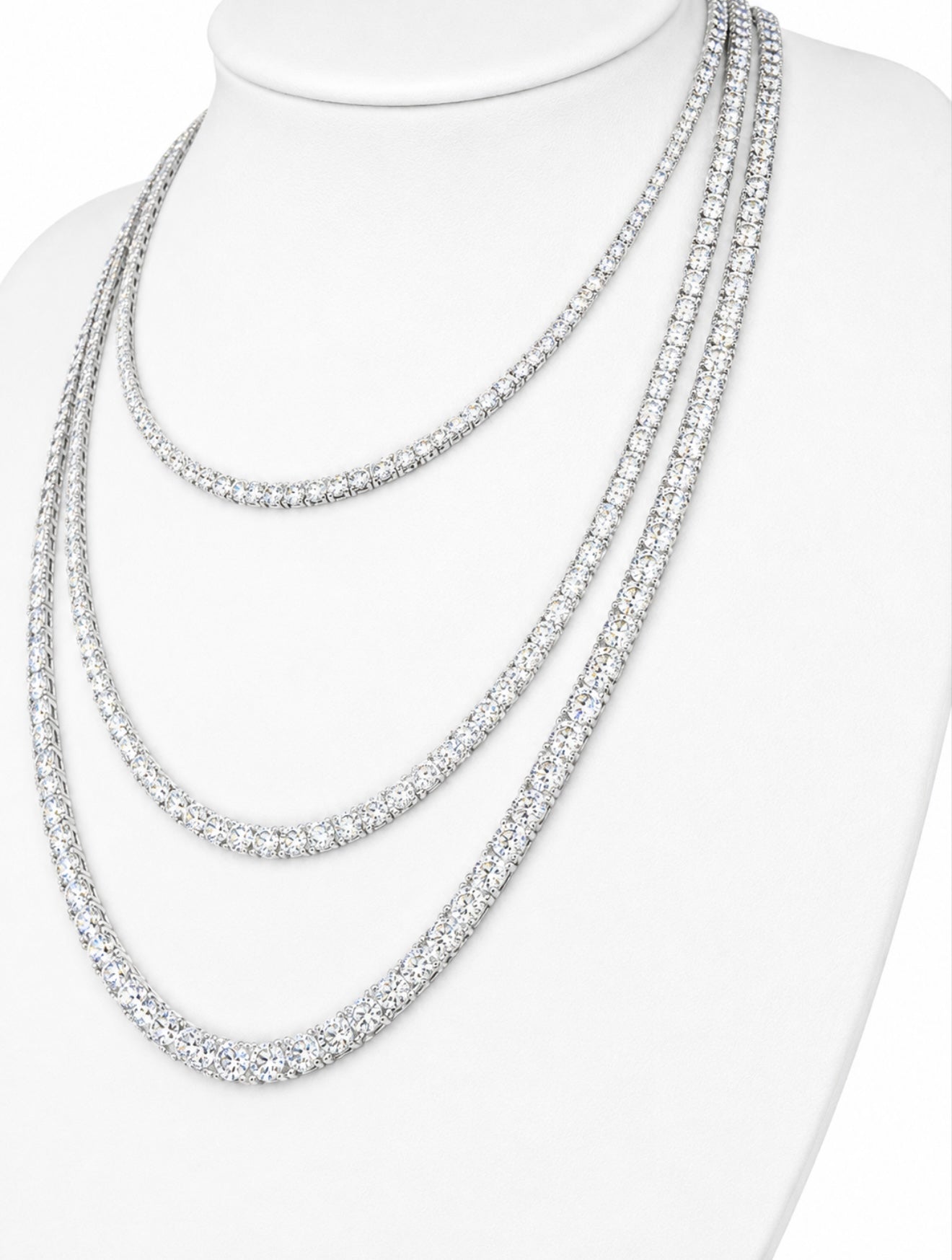 ANTURI TENNIS NECKLACE – 15CTW VVS1 MOISSANITE DIAMONDS 925 ITALIAN SILVER & 18K VERMEIL GOLD