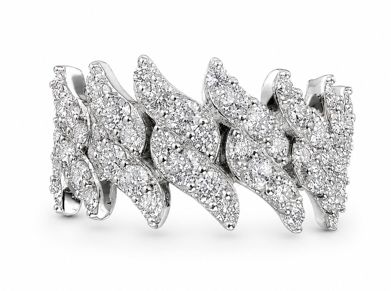 MIAMI LINK SPIKED DIAMOND RING™ — FL-IF MOISSANITE | 925 SILVER + 18K VERMEIL