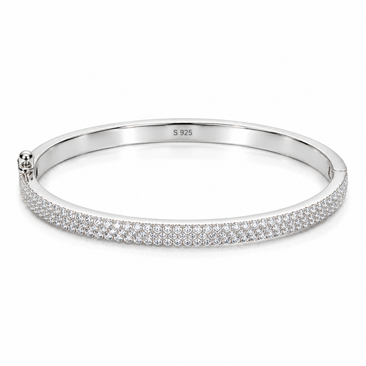 GELATI BESPOKE IL BRACCIALE | FL-IF FLAWLESS D-COLOR LAB MOISSANITE | 925 SOLID STERLING SILVER | 18K WHITE GOLD
