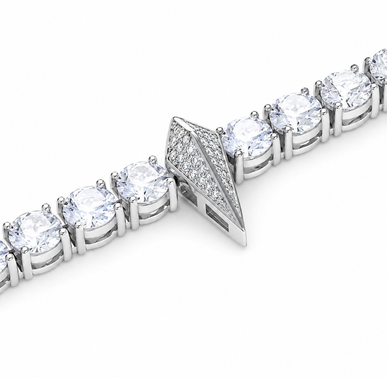 GELATI’S BESPOKE “ICE SPIKE” HYBRID LOCK TITANIUM NECKLACE / BRACELET + 18K VERMEIL GOLD INSERTS
