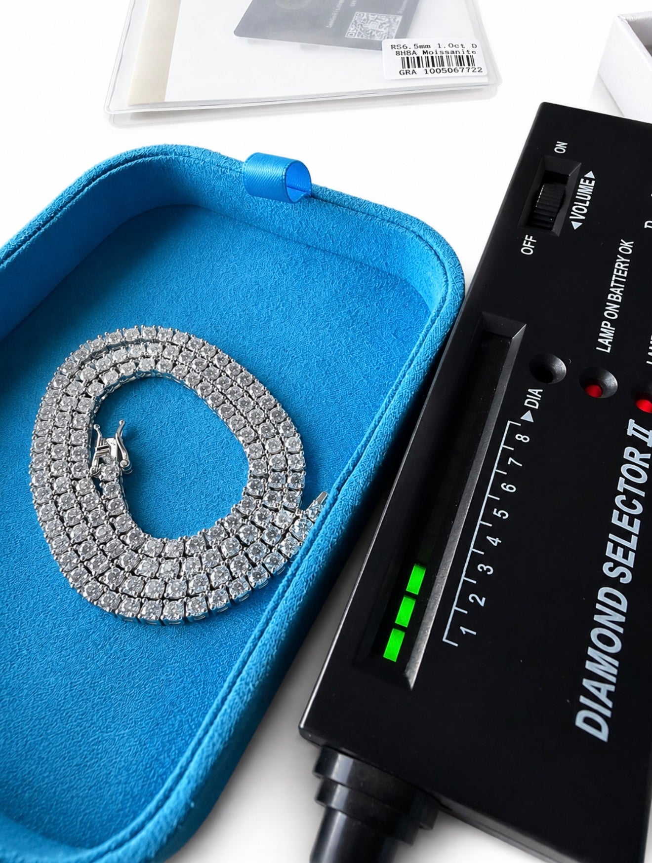 ANTURI TENNIS NECKLACE – 15CTW VVS1 MOISSANITE DIAMONDS 925 ITALIAN SILVER & 18K VERMEIL GOLD