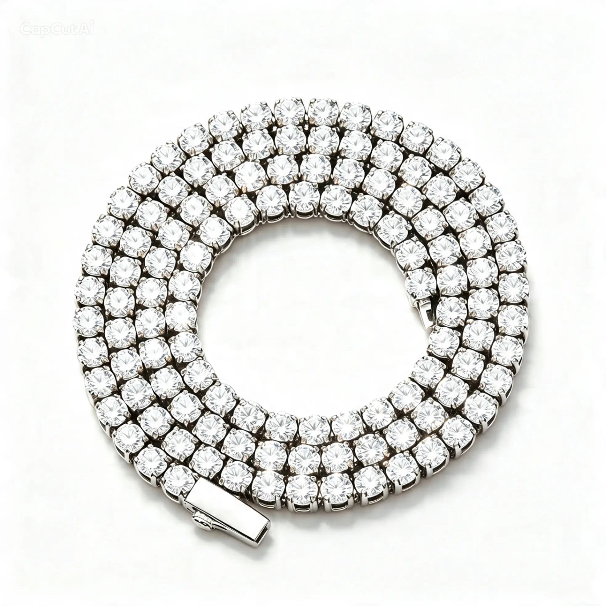 Gelati Exclusive Big Pointers Diamond Tennis Necklace |18K Vermeil Gold | VVS-1 Moissanite