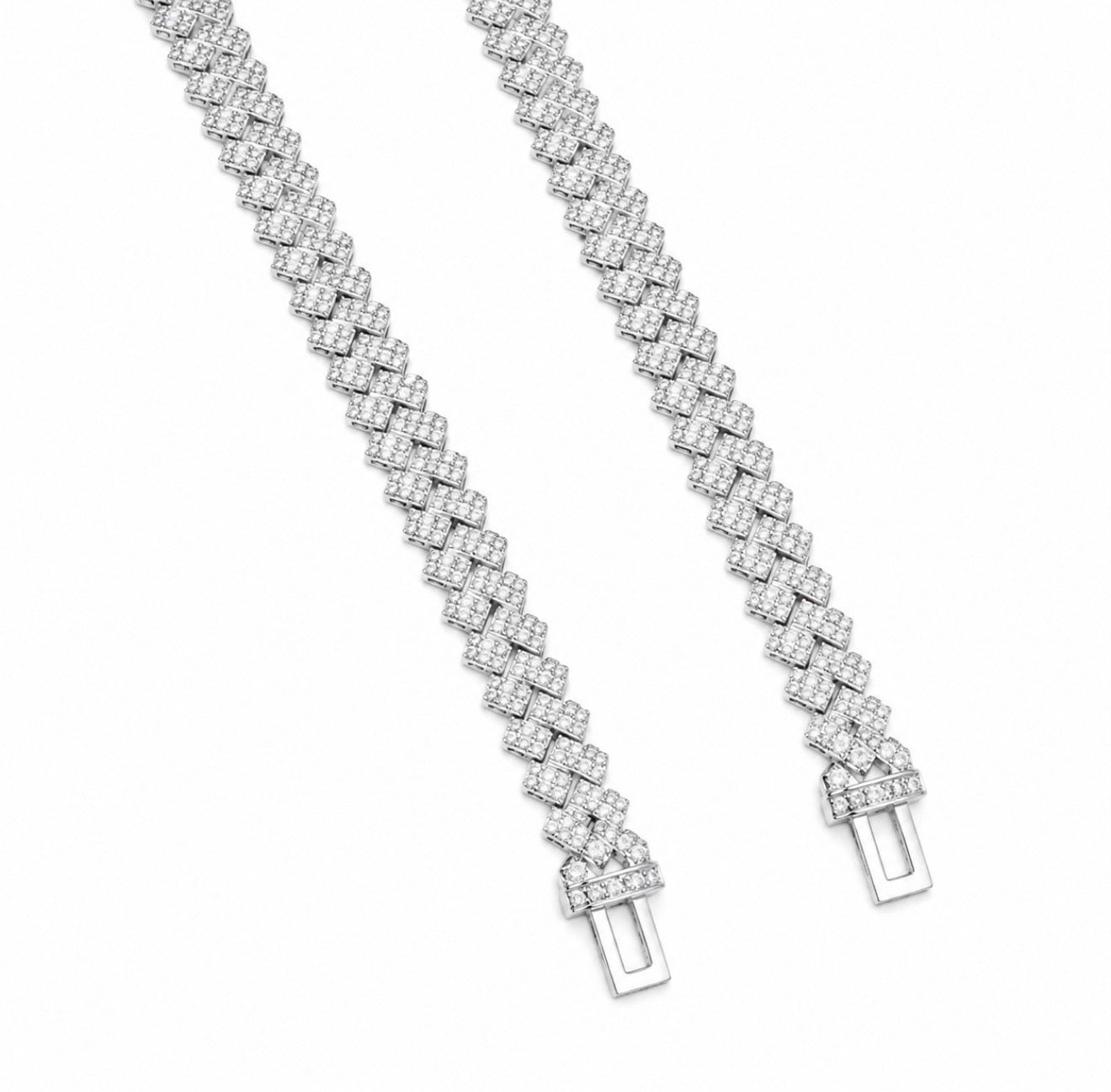 ARTICO MIAMI PRONG CUBAN NECKLACE – HCD DiamondS OR MOISSANITE, 925 SILVER