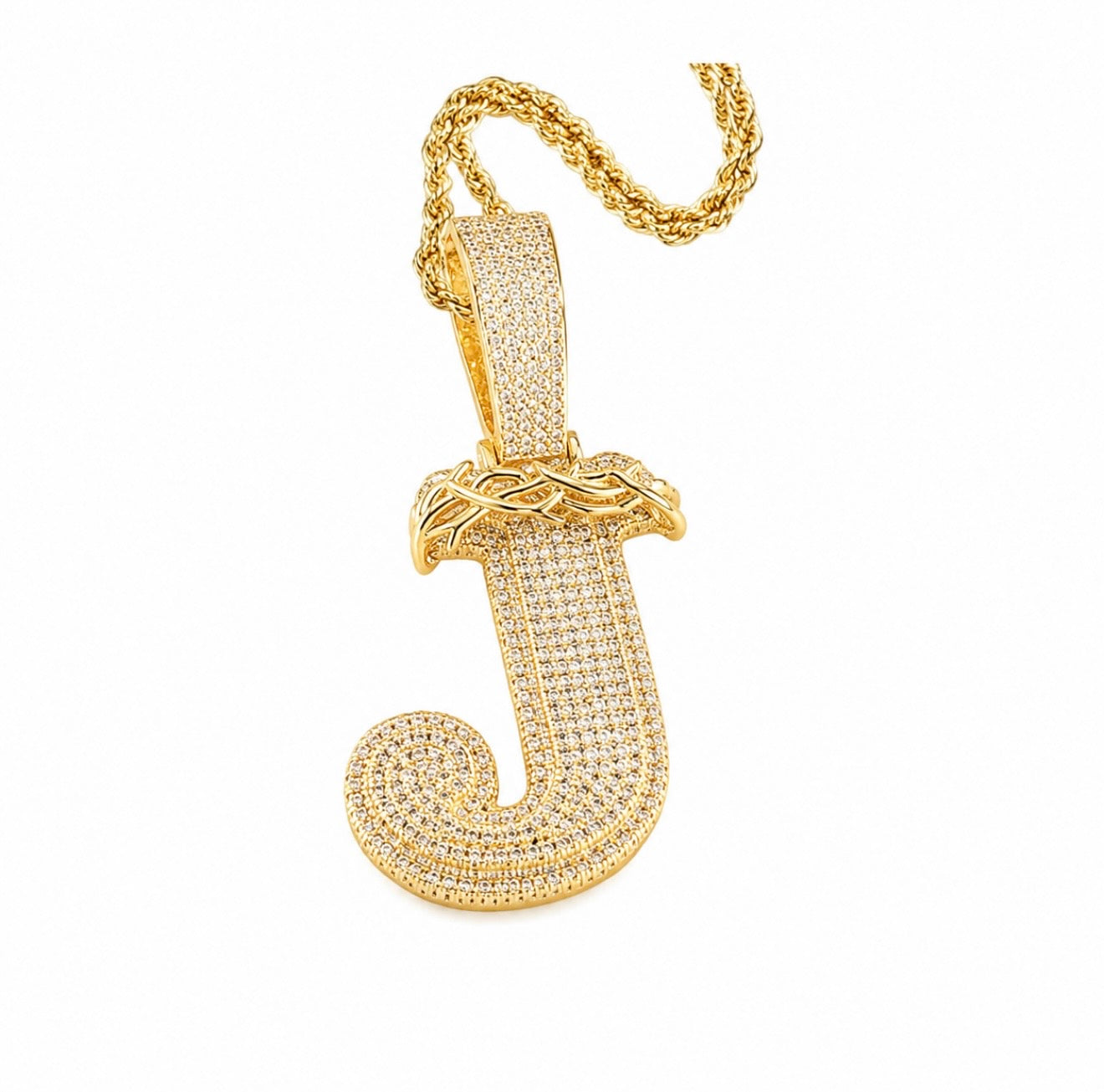 GELATI’S EXCLUSIVE CUSTOM BARBED WIRE CROWN PENDANT – TITANIUM & 18K GOLD