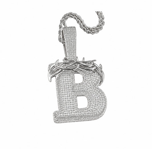 GELATI’S EXCLUSIVE CUSTOM BARBED WIRE CROWN PENDANT – TITANIUM & 18K GOLD