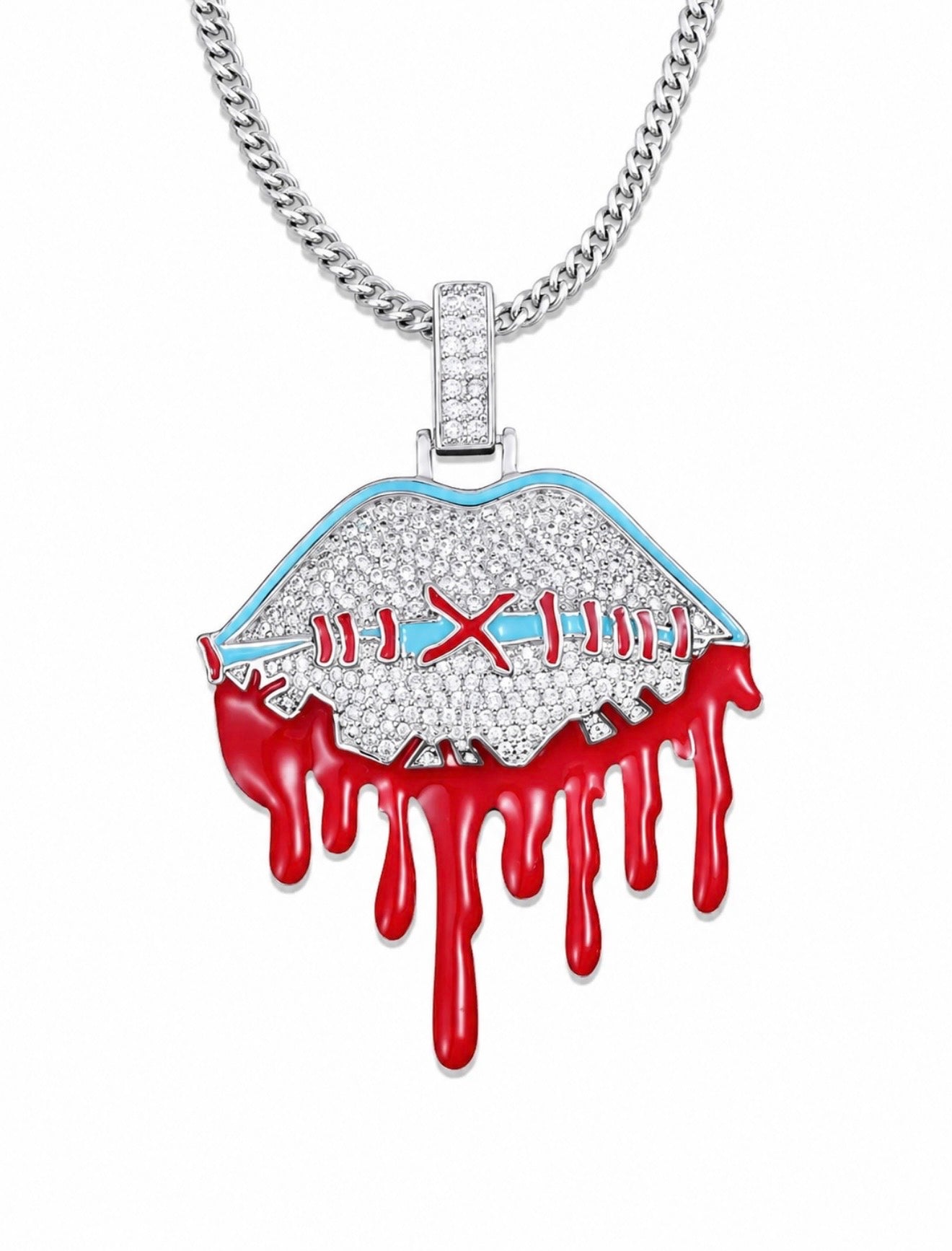 GELATI’S IL SILENZIO BESPOKE VVS1 MOISSANITE & SOLID 925 STERLING SILVER DIAMOND PENDANT
