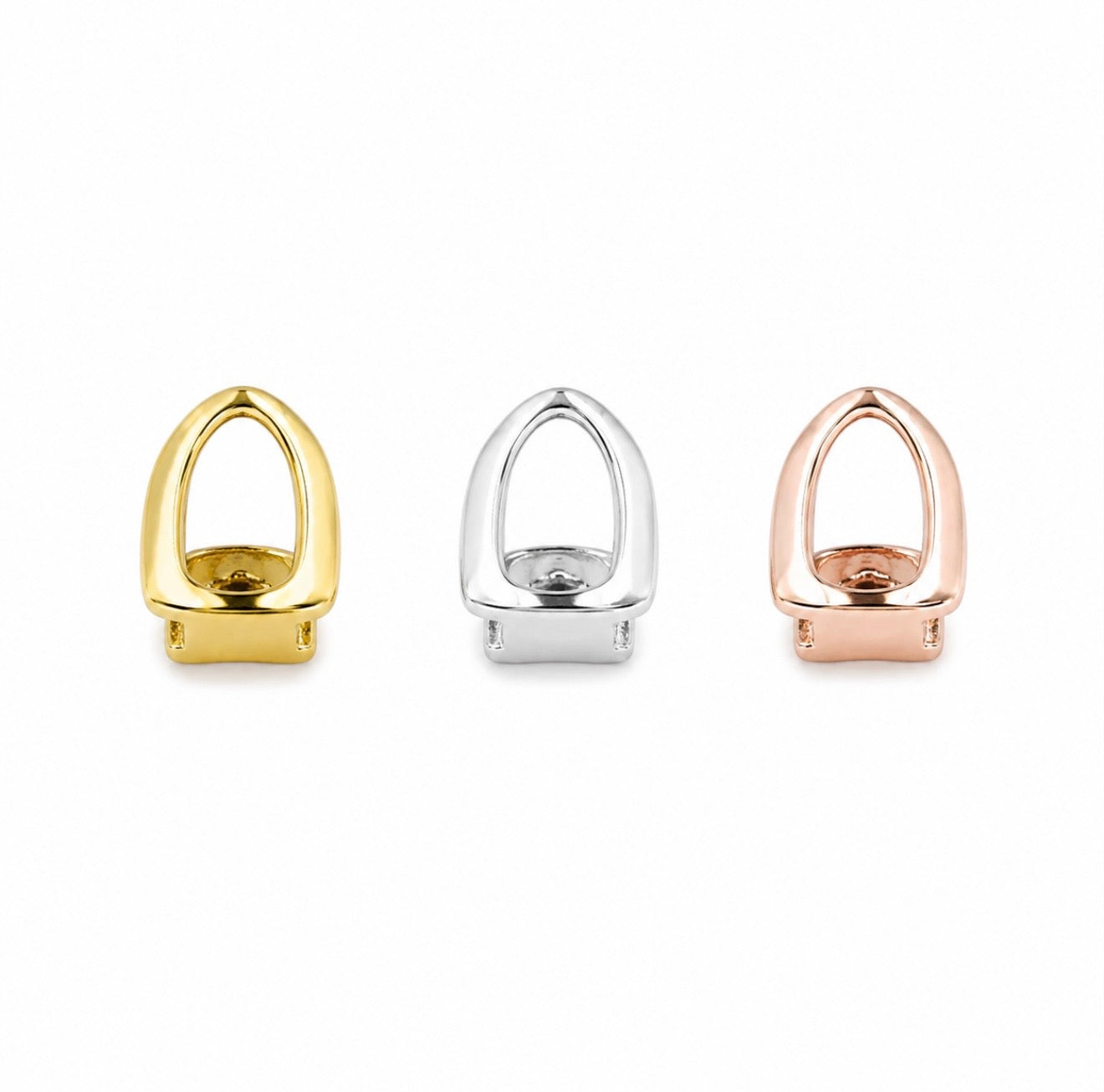 GELATI GRILLZ HOLLOW PLAIN TOOTHCAP IN STEEL & 18K VERMEIL GOLD