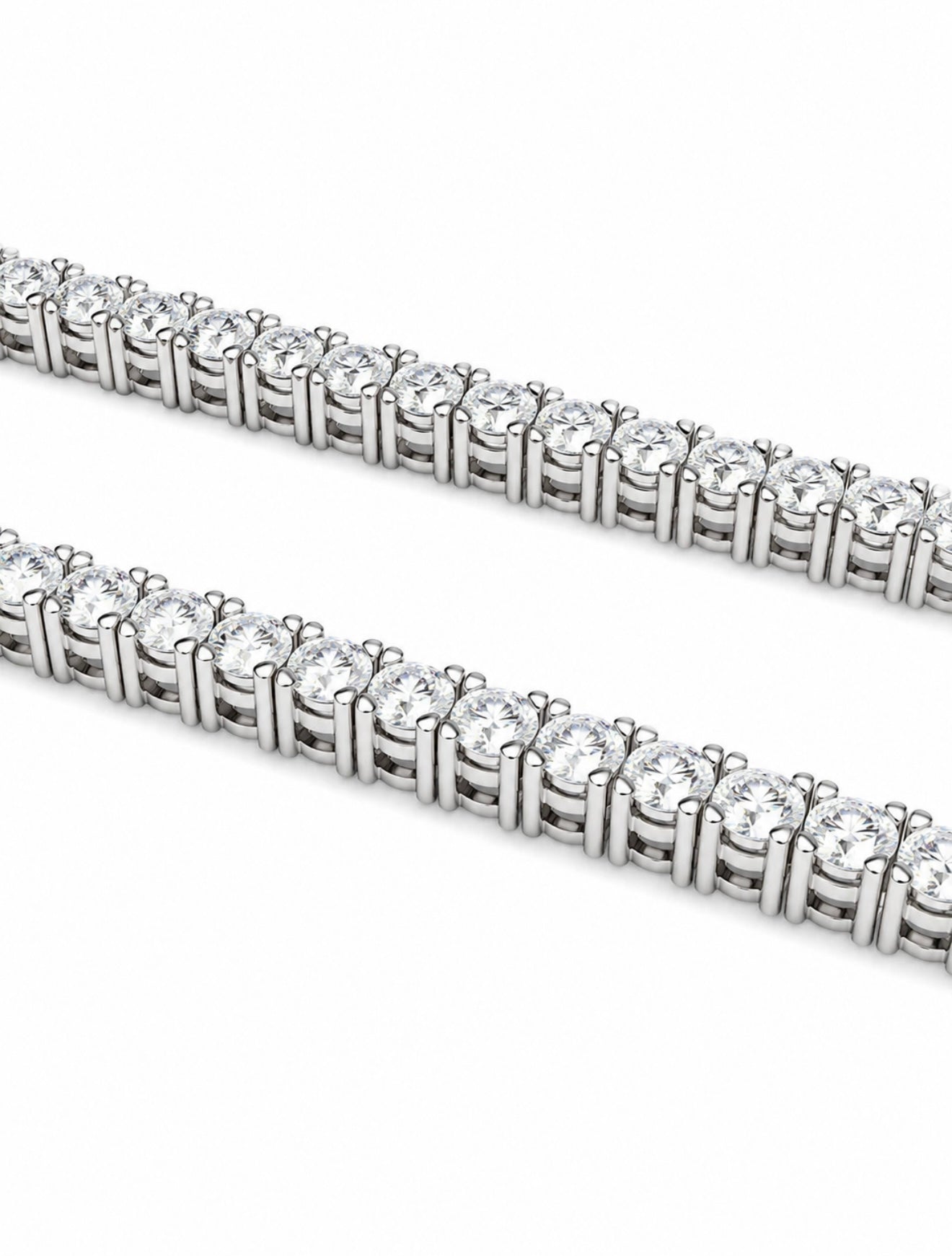 GLACIALE TENNIS BRACELET – 8CT FL-IF/HCD DIAMONDS, 925 SILVER & 18K VERMEIL