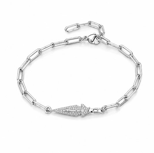 GELATI’S TITANIUM DIAMOND KUNAI BRACELET WITH 18K VERMEIL GOLD INSERTS