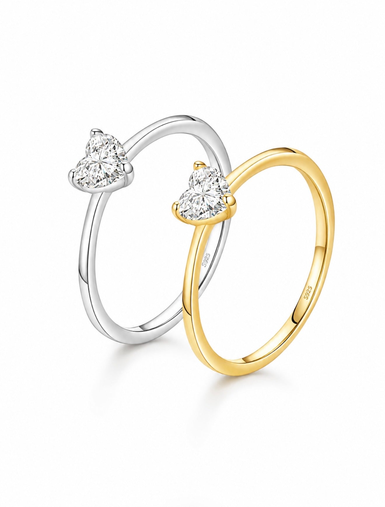 CUORE DI GHIACCIO RING – VVS1 MOISSANITE, 925 SILVER & 18K VERMEIL