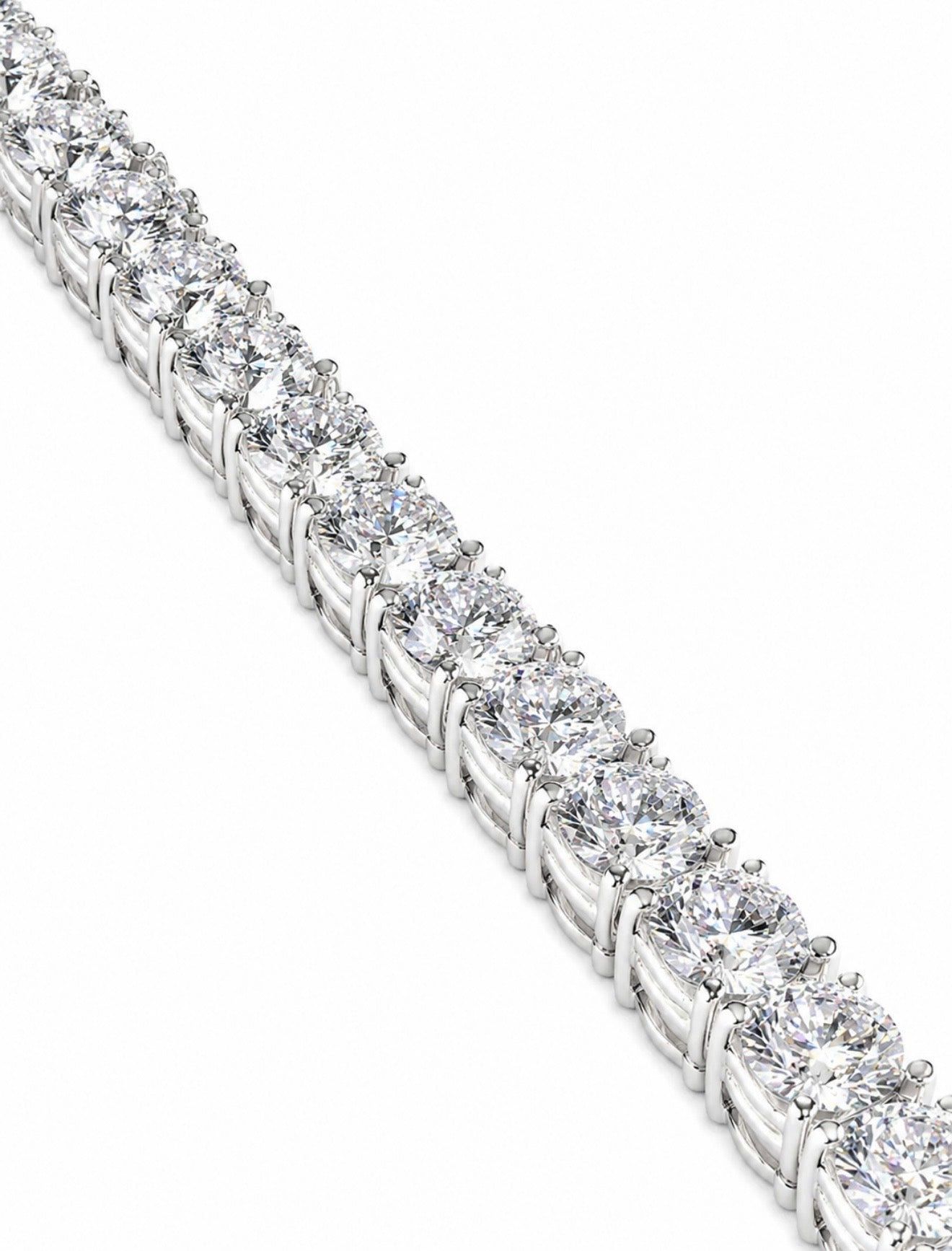 GELATI’S BESPOKE IGI CERTIFIED VS1 3EX DIAMOND 8 CTW TENNIS BRACELET IN 14K VERMEIL GOLD & 925 STERLING SILVER 3,5MM