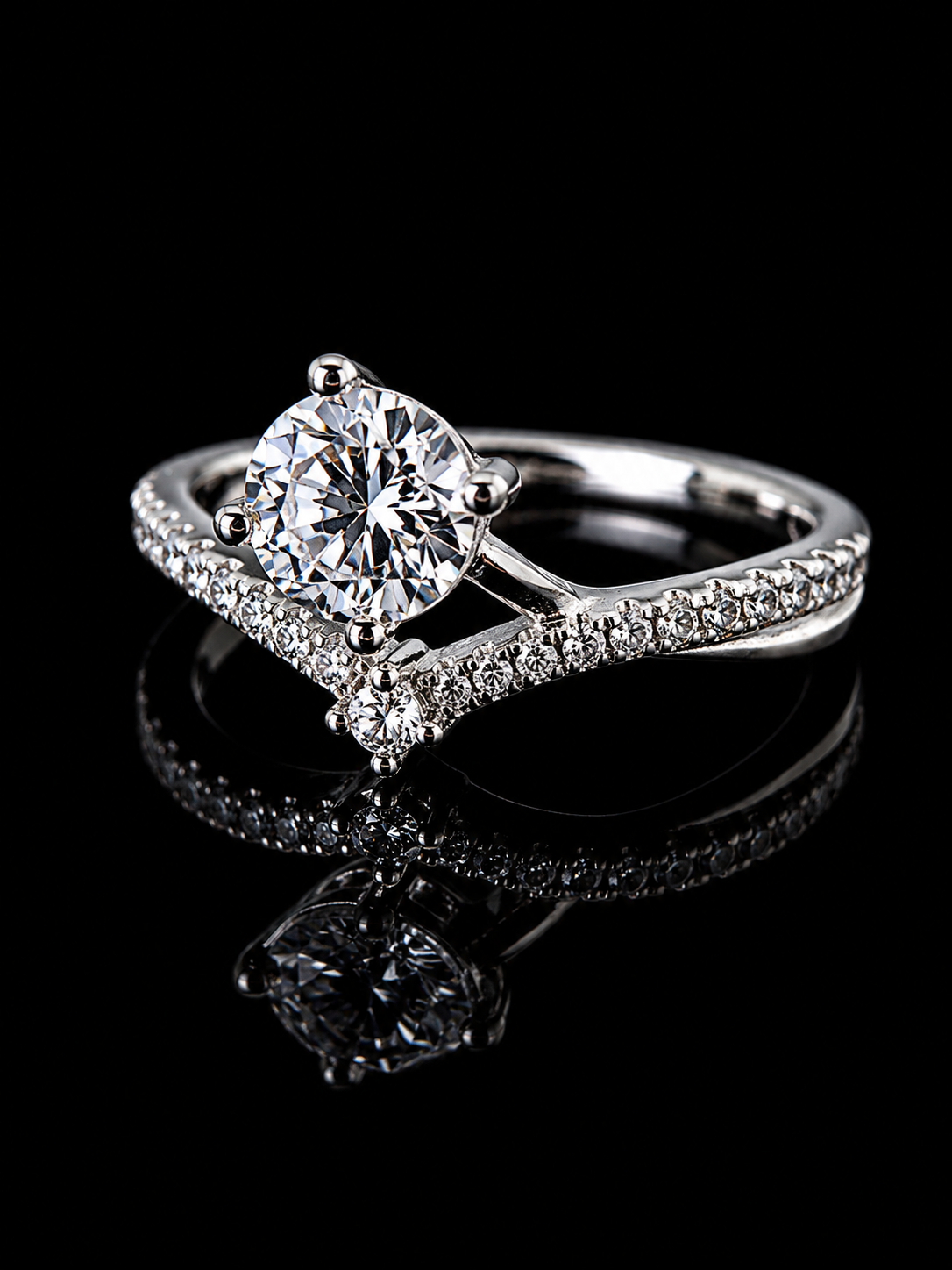 Princess 1CT Diamond Crown Eternity Ring –  925 Silver & 18K Vermeil