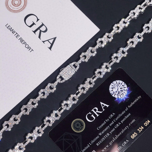 LIMITLESS INFINITY LINK BRACELET – FL–IF MOISSANITE, 925 SILVER & 18K VERMEIL