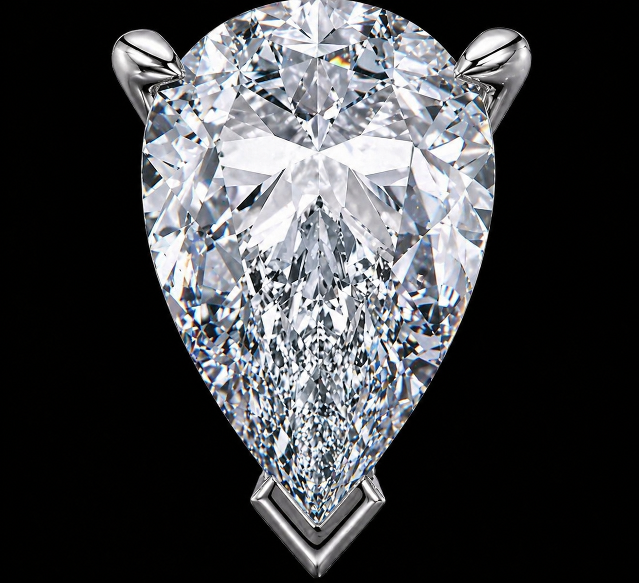 Tears Of Ice Pear Cut 1.5 CTW Diamond Earrings – 925 Silver & 18K Vermeil