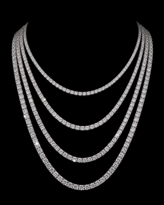 Anturi Tennis Necklace – 15CTW VVS1/CB Diamonds, 999 Italian Silver & 18K Vermeil