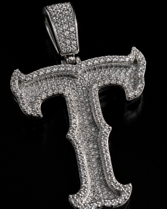 Custom LA Design Initial Pendant – FL-IF Moissanite, 925 Silver & 18K Vermeil (Personalized)