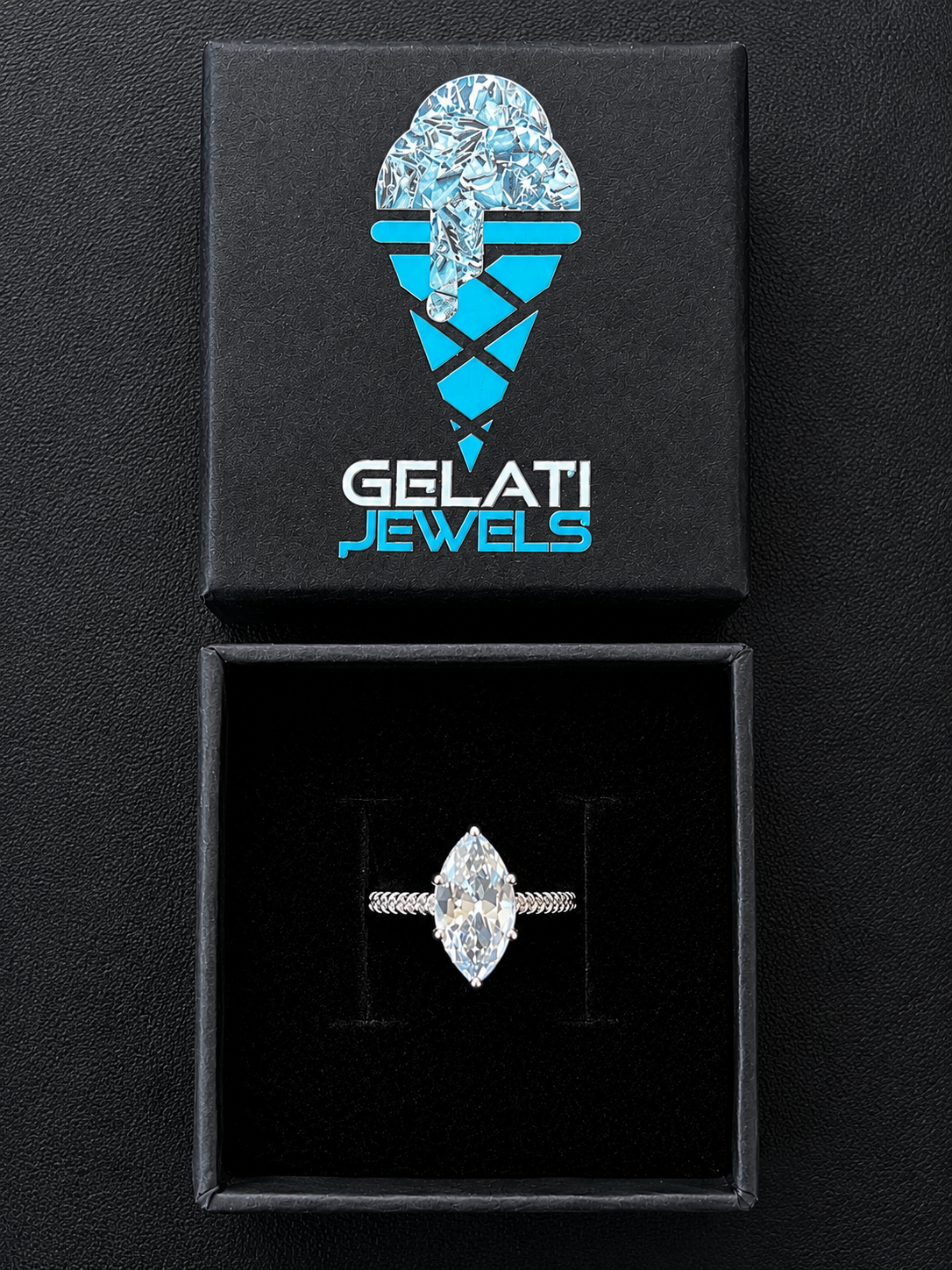 Dragonclaw Marquise Ring – 3CTW FL-IF Moissanite, 925 Silver & 18K Vermeil