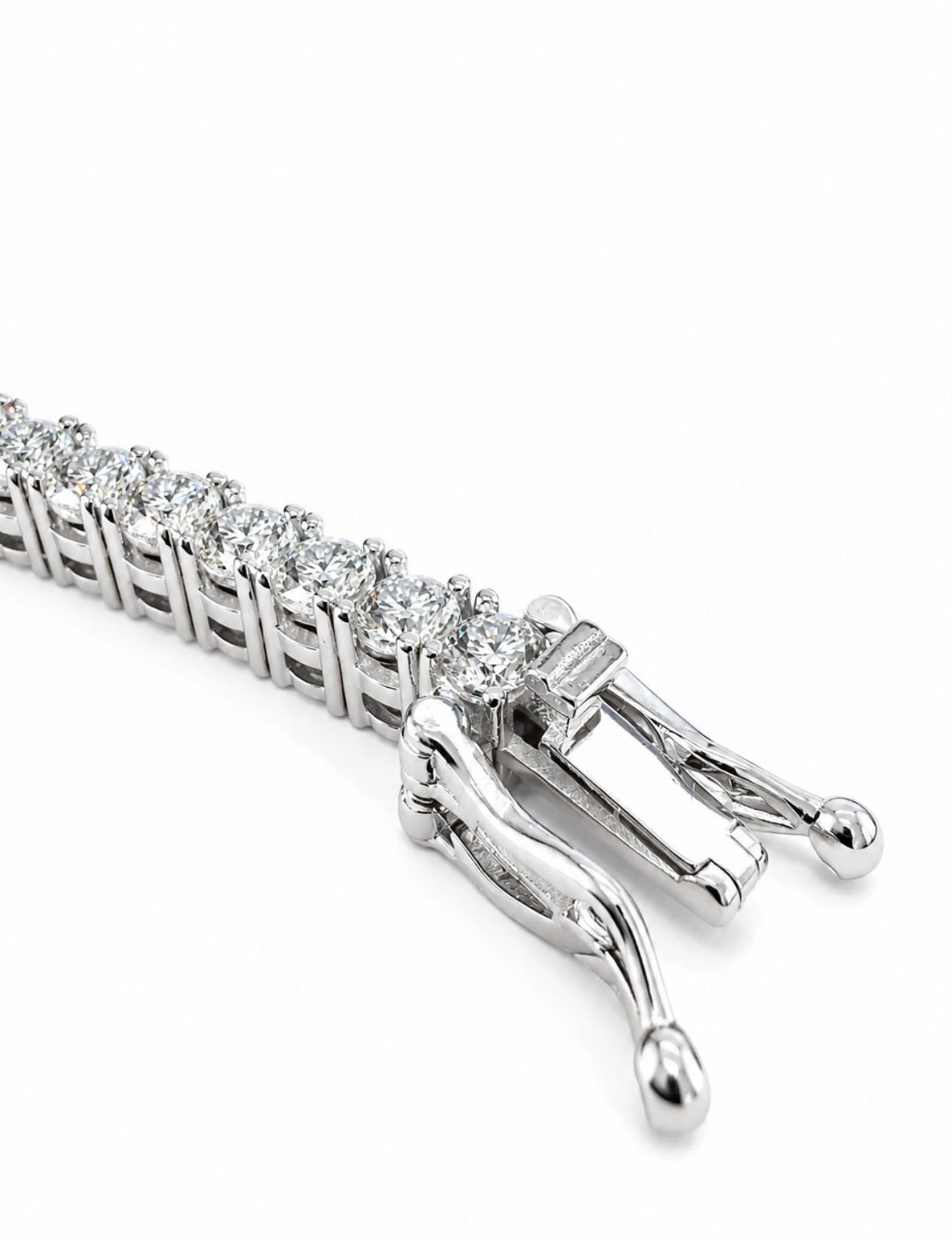 GELATI’S BESPOKE IGI CERTIFIED VS1 3EX DIAMOND 8 CTW TENNIS BRACELET IN 14K VERMEIL GOLD & 925 STERLING SILVER 3,5MM