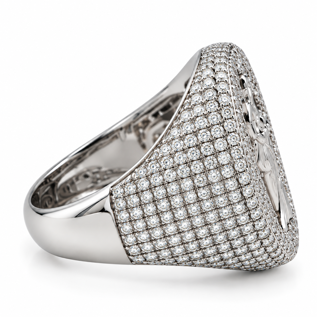 GELATI SOUL REAPER DIAMOND RING | FL-IF MOISSANITE Diamond | SOLID 925 STERLING SILVER & 18K VERMEIL GOLD
