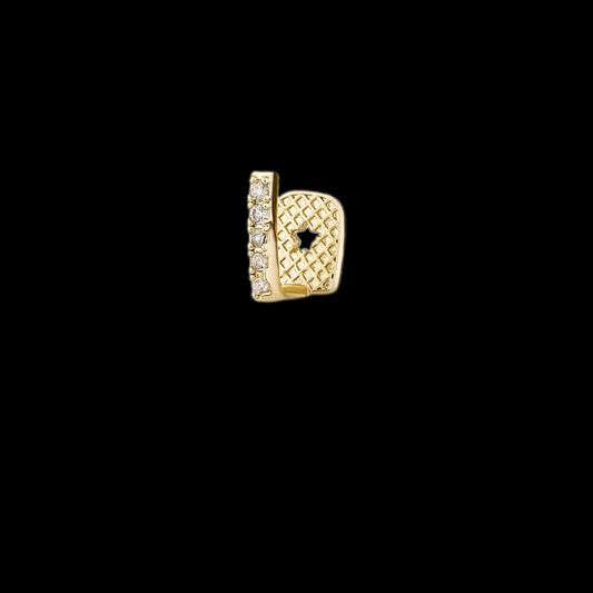 Gelati GRILLZ " Classic " Tooth spacer in Solid Titanium & 18k Vermeil Gold