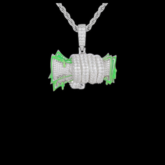 Gelati's Exclusive "Grab that stack" VVS1 & Glow in the Dark Ennamel In 925 Sterling silver & 18k Vermeil Gold