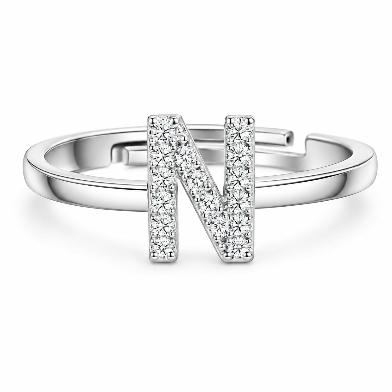 GELATI™ CUSTOM INITIAL DIAMOND RING | SOLID 925 SILVER & 18K VERMEIL GOLD