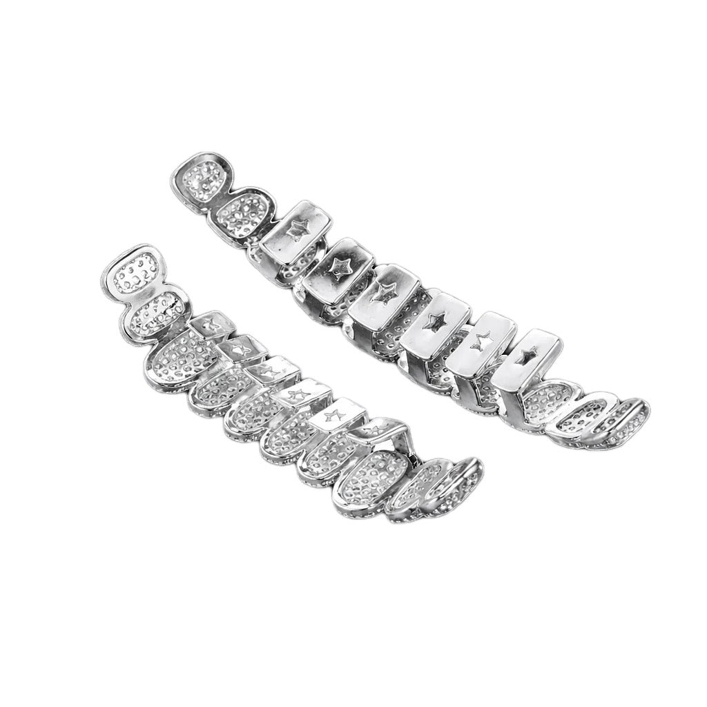 GELATI HoneyComb Diamond Invisible Cut Grillz – CB|VVS1 Moissanite | Titanium & 18K Vermeil