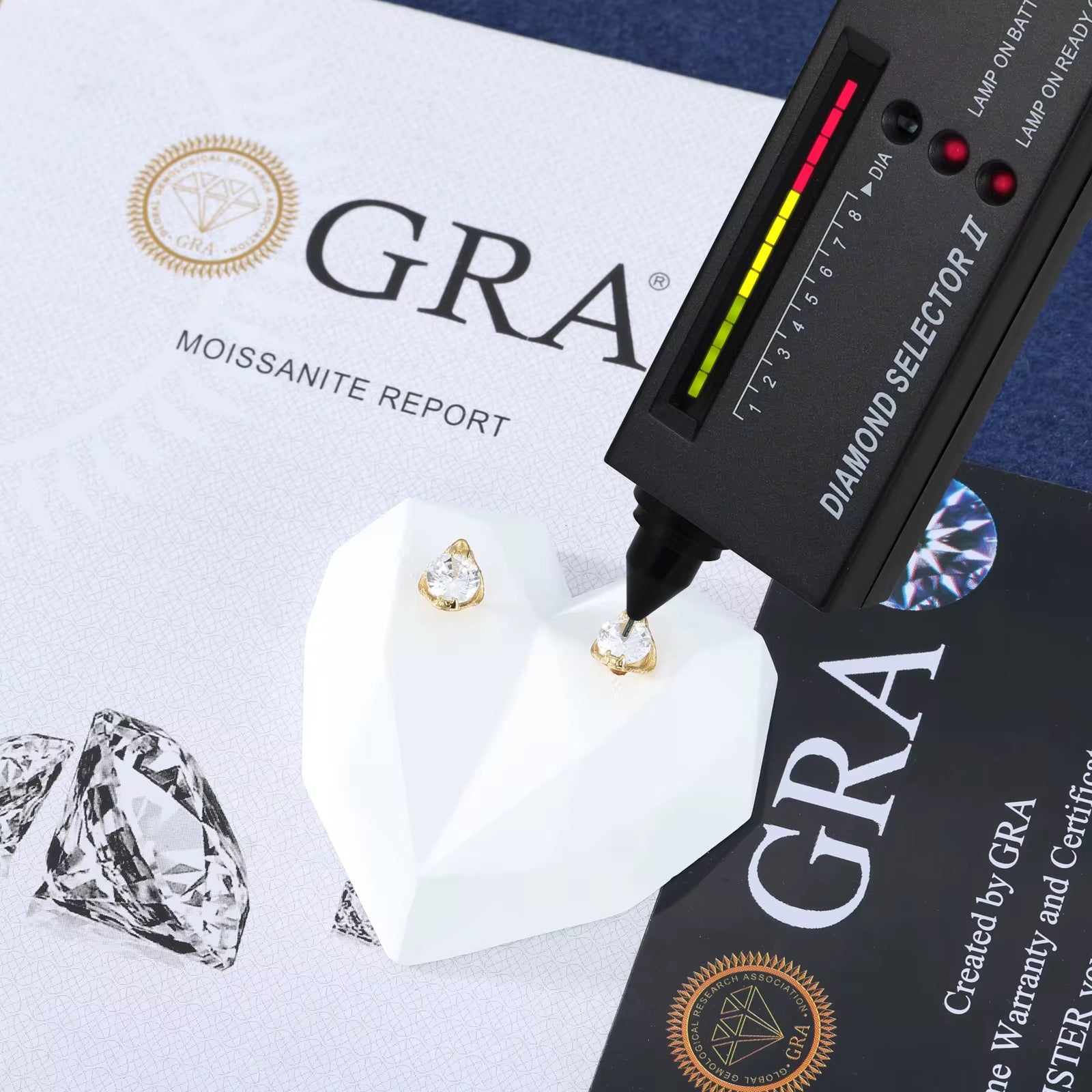 Gelati's VVS1 Moissanite Diamond Snake Stud Earrings in 925 Sterling Silver & 18k Vermeil Gold