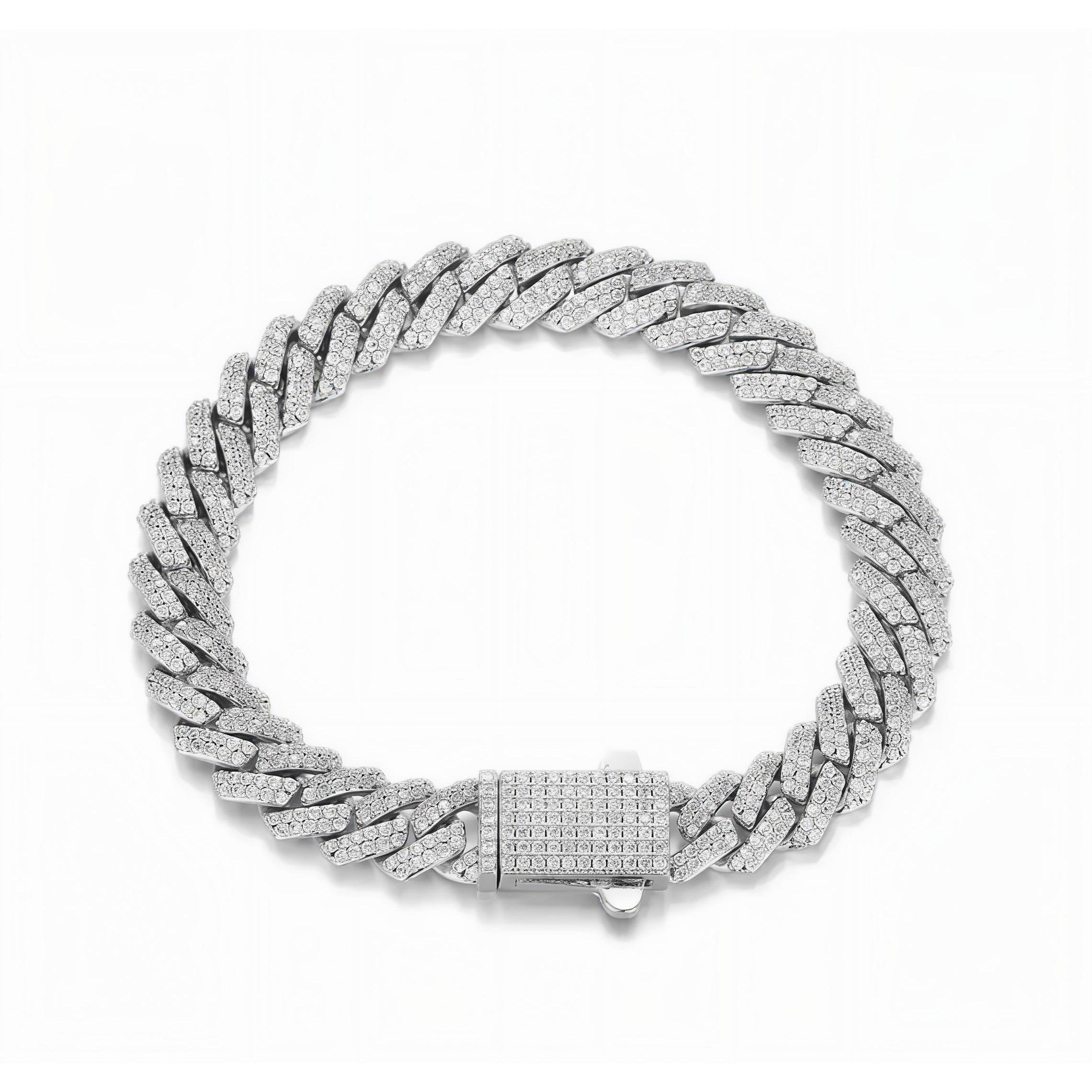 GELATI GLACIAL Miami Link Cuban Necklace – CB/DVVS1 Moissanite| Titanium |18K Vermeil