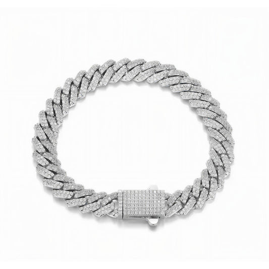 GELATI GLACIAL Miami Link Cuban Necklace – CB/DVVS1 Moissanite| Titanium |18K Vermeil
