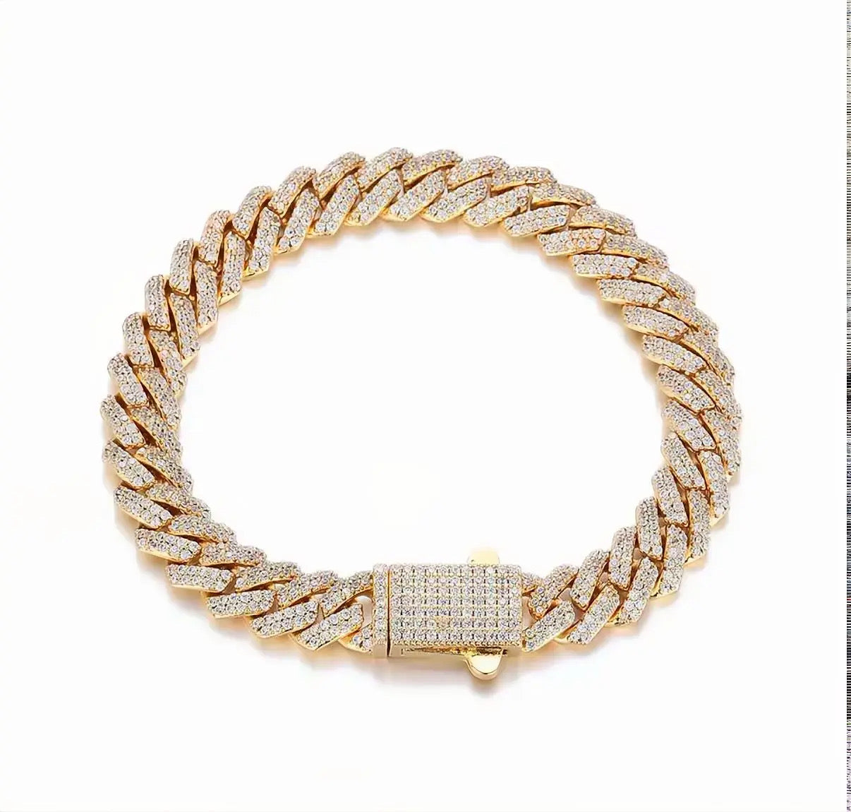 GELATI GLACIAL Miami Link Cuban Necklace – CB/DVVS1 Moissanite| Titanium |18K Vermeil